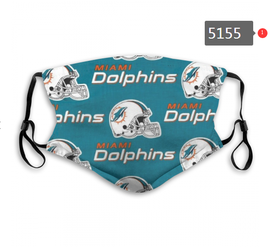 2020 NFL Miami Dolphins #3 Dust mask with filter->nfl dust mask->Sports Accessory